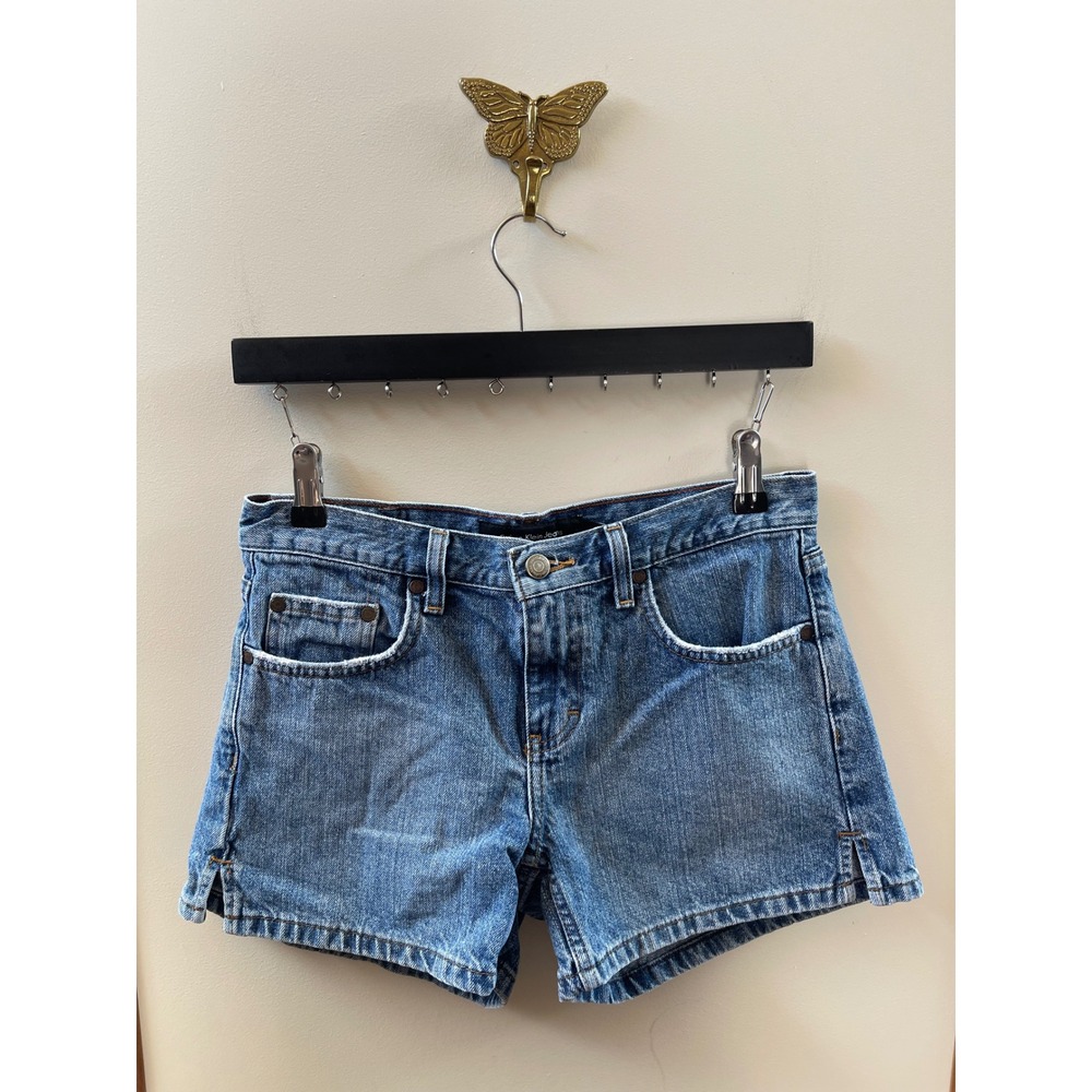 Calvin Klein Jeans Denim Shorts Womens 4 Blue Excellent Cotton Y2K Side Slit
